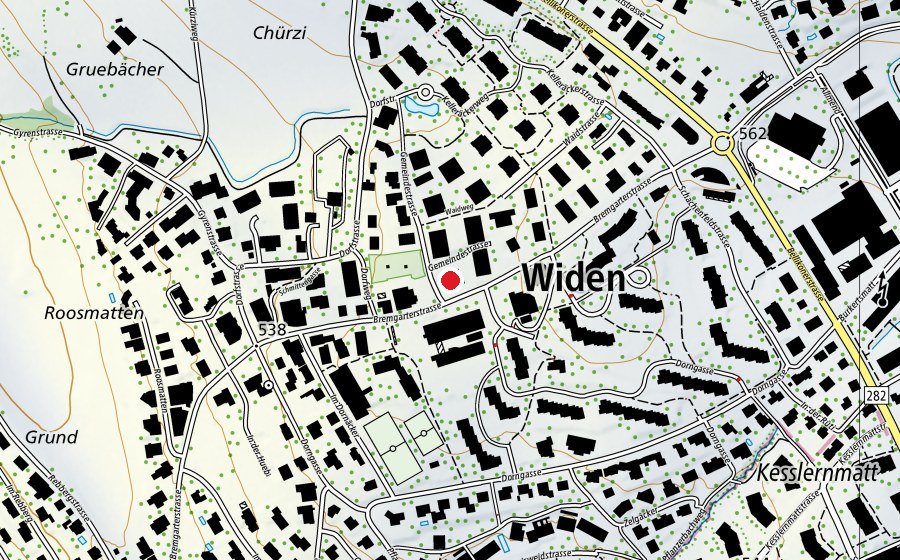 Map showing the location of Gesundheitszentrum Greenpark (Fitness centre)