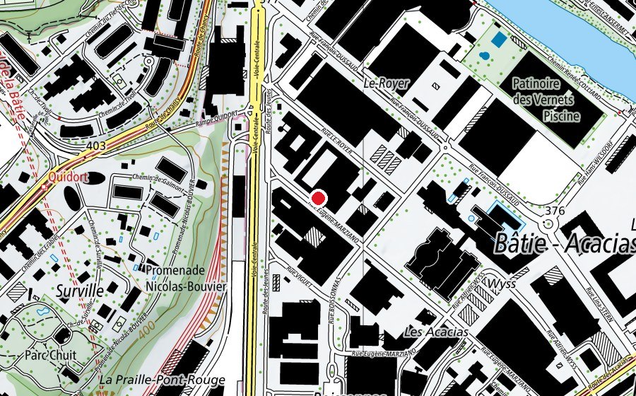 Map showing the location of Gravity Functional (Fitness centre)