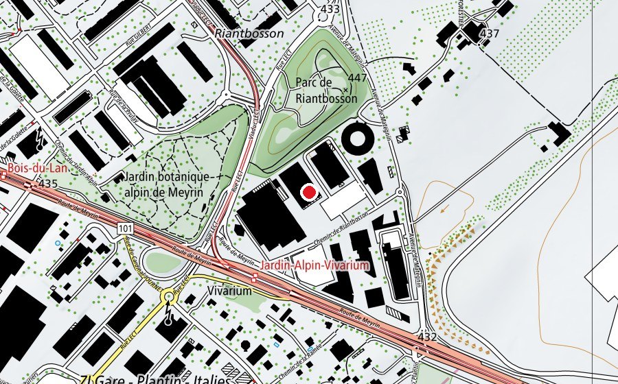 Mappa con la posizione di Gymneva (Centro fitness)