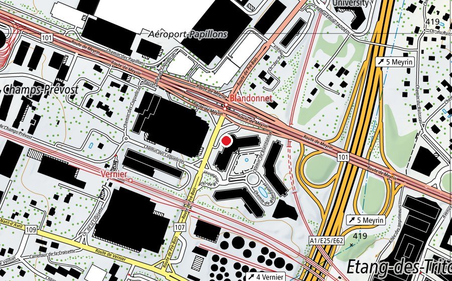 Map showing the location of Harmony (Fitness centre)