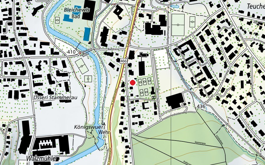 Mappa con la posizione di Inayo Yogaschule Frauenfeld (Centro fitness)