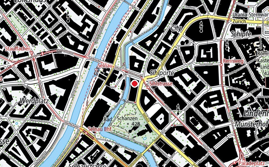 Mappa con la posizione di Indigo (Centro fitness)