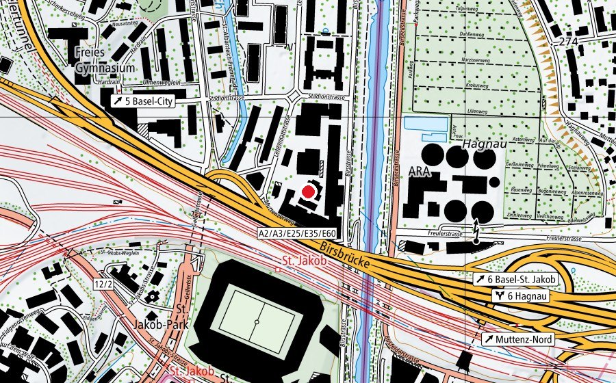 Mappa con la posizione di Indoor Fitness Parcours (Centro fitness)