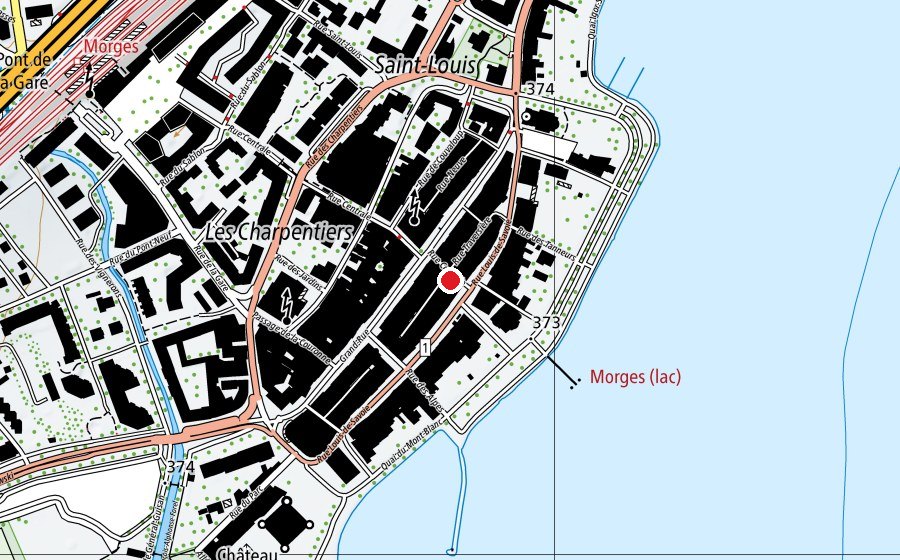 Mappa con la posizione di Inspiration (Centro fitness)