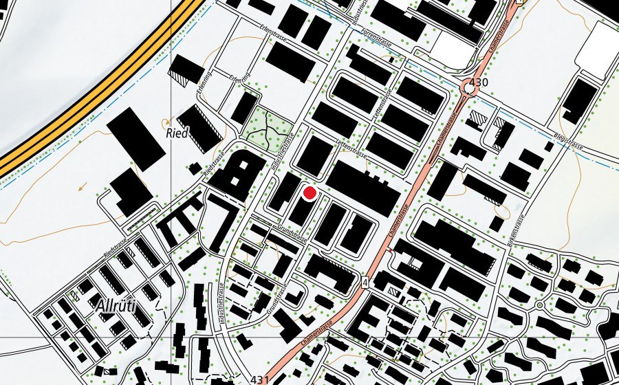 Mappa con la posizione di KernKraft - Boutique Fitness (Centro fitness)