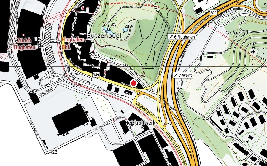 Mappa con la posizione di Kieser (Centro fitness)