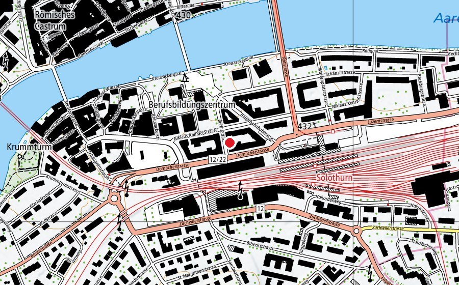 Mappa con la posizione di Kieser (Centro fitness)