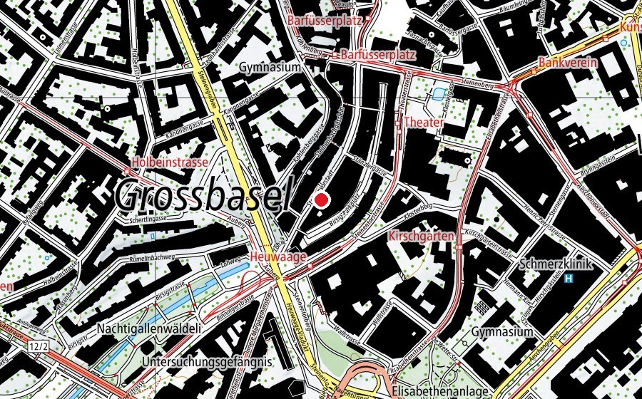Mappa con la posizione di Kieser Training (Centro fitness)