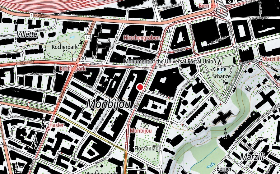 Mappa con la posizione di Kieser Training (Centro fitness)