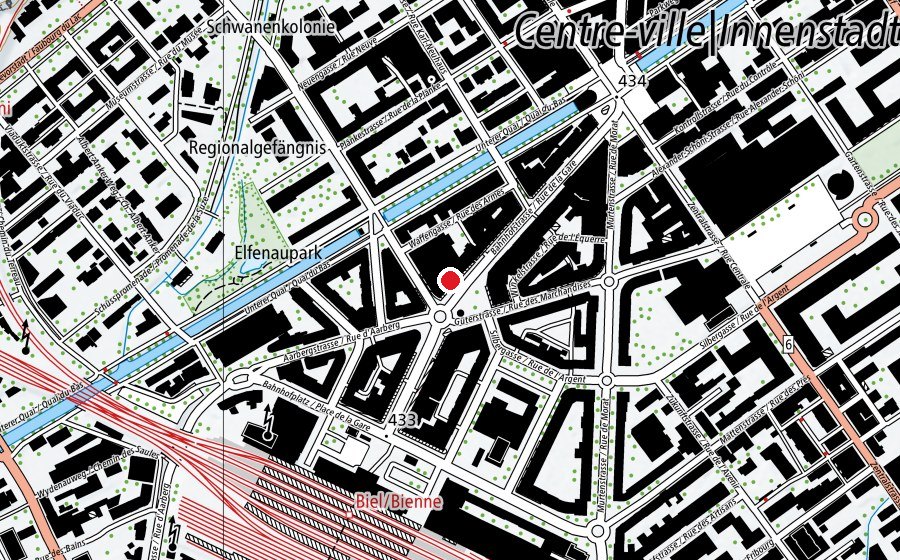 Mappa con la posizione di Kieser Training (Centro fitness)