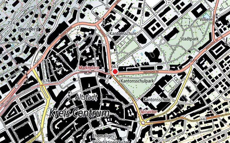 Mappa con la posizione di Kieser Training (Centro fitness)