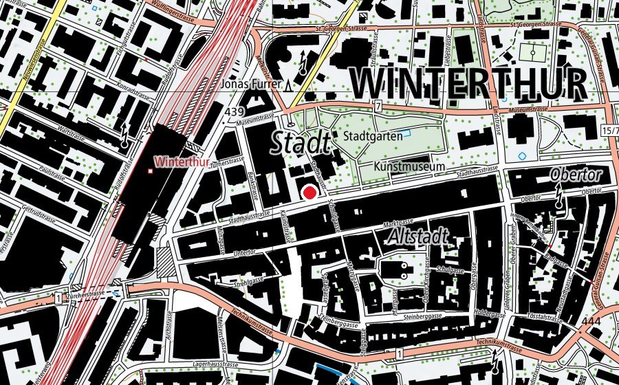 Map showing the location of Kieser Training (Fitness centre)