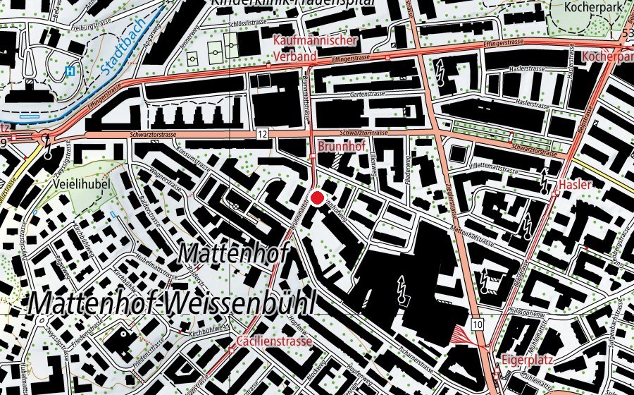 Map showing the location of Körper Formen (Fitness centre)