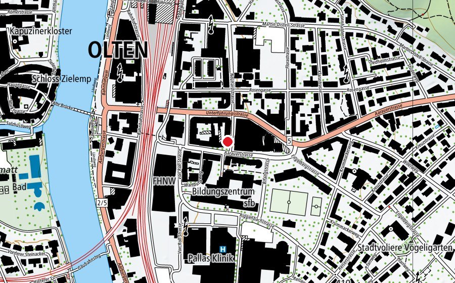 Map showing the location of Lady Fitness Factory Olten (Fitness centre)