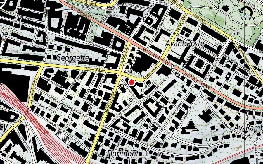 Mappa con la posizione di L’appartement Yoga & Pilates (Centro fitness)
