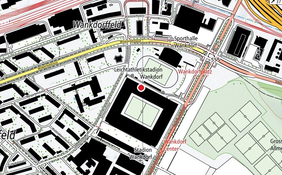 Mappa con la posizione di Let‘s Go (Centro fitness)