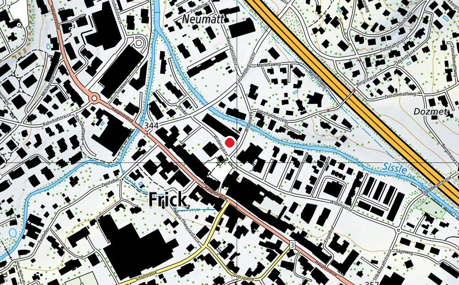 Carte indiquant l’emplacement de LIFE Swiss Health Club (Salle de fitness)
