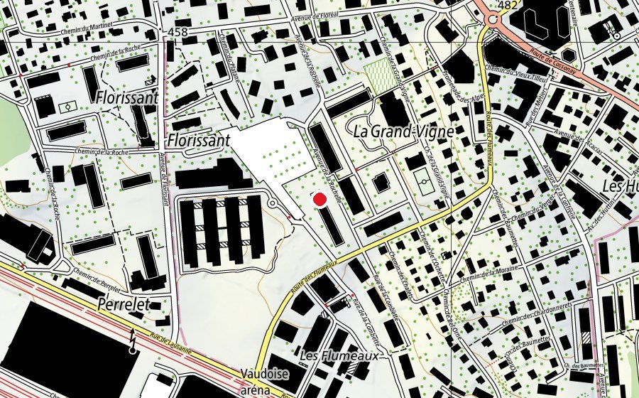 Carte indiquant l’emplacement de Miss Fit Prilly (Salle de fitness)