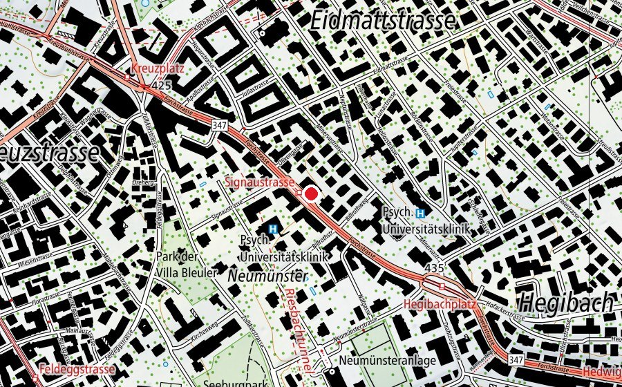 Mappa con la posizione di Mrs. Sporty (Centro fitness)