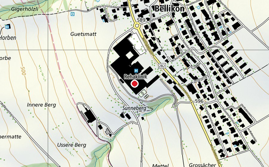 Map showing the location of MTC - Medizinisches Trainigs Center (Fitness centre)