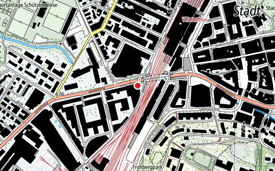 Map showing the location of NonStop Gym (Fitness centre)