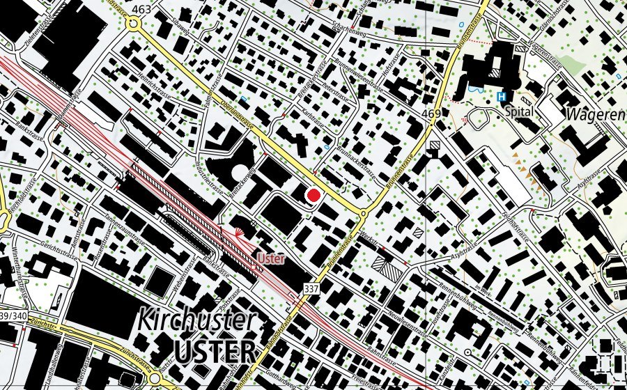 Mappa con la posizione di Now! Training+ Therapie AG (Centro fitness)