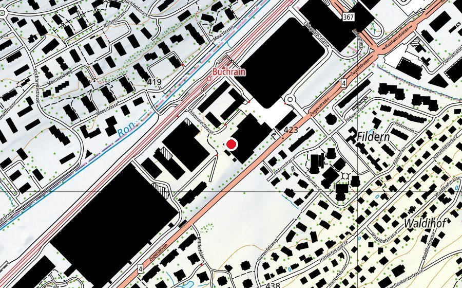 Mappa con la posizione di ONE Training Center (Centro fitness)