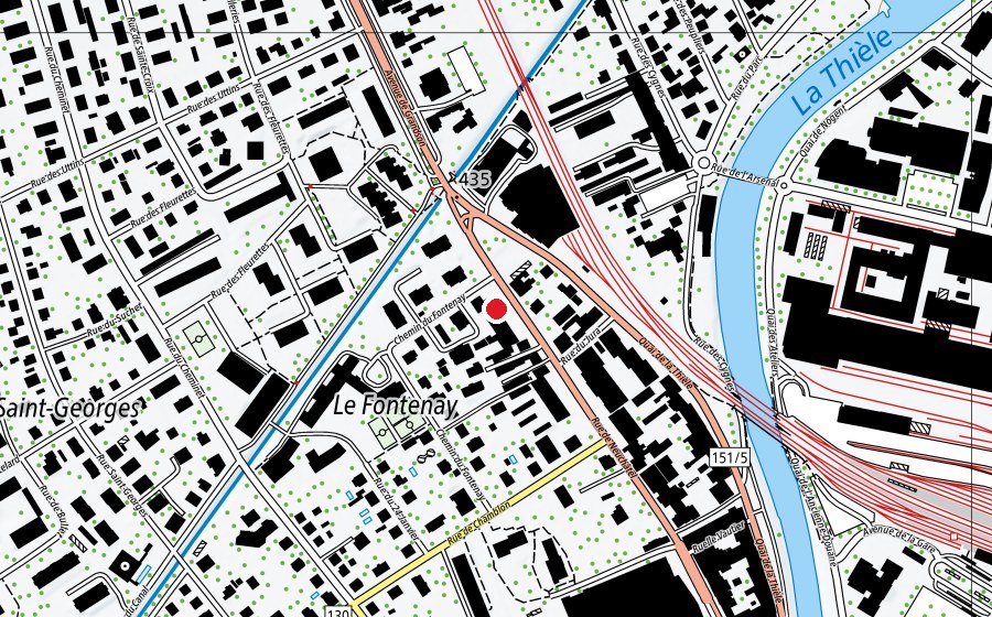 Map showing the location of Osci fit (Fitness centre)