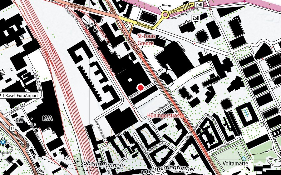 Mappa con la posizione di Overground (Centro fitness)