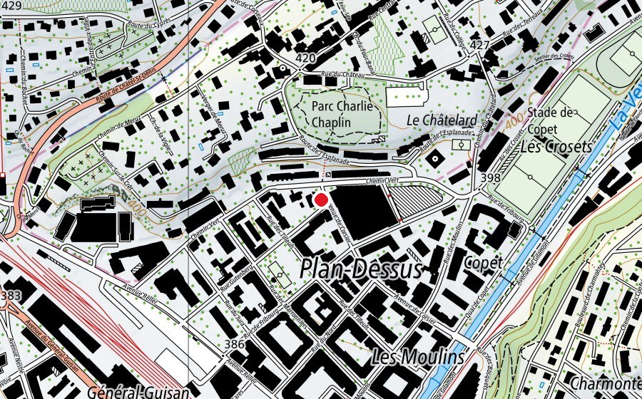 Carte indiquant l’emplacement de Pilates25 (Salle de fitness)