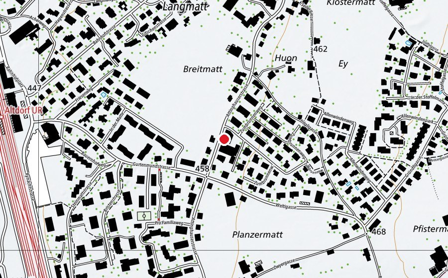 Map showing the location of Pine (Fitness centre)