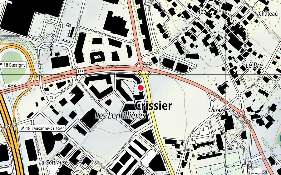 Mappa con la posizione di PKF (Centro fitness)