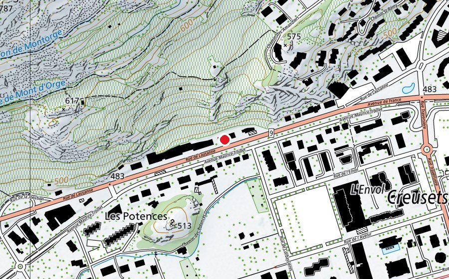 Carte indiquant l’emplacement de Progym (Salle de fitness)