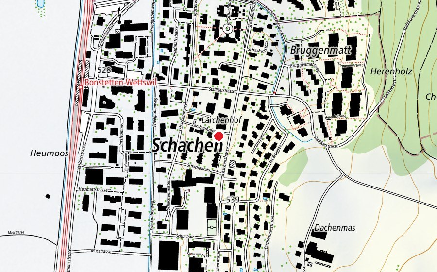 Map showing the location of PT-Fitnesscenter Bonstetten (Fitness centre)