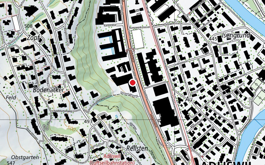 Map showing the location of PureGym (Fitness centre)