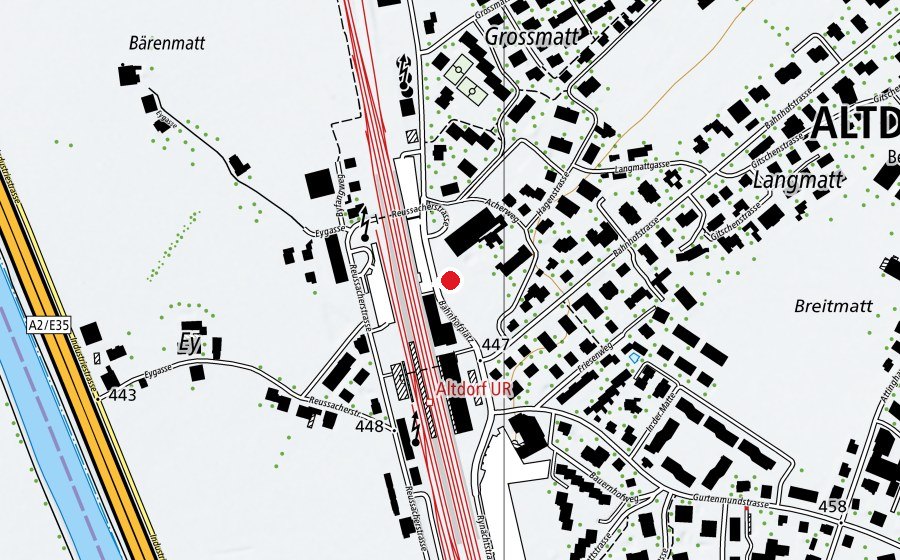 Carte indiquant l’emplacement de PureGym (Salle de fitness)