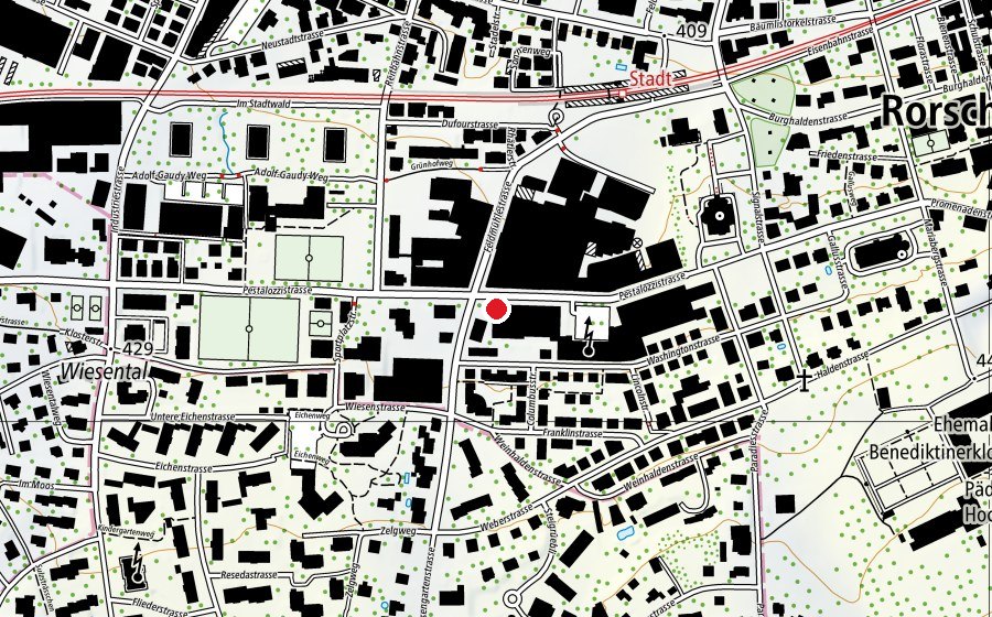Mappa con la posizione di PureGym (Centro fitness)