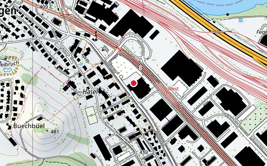 Carte indiquant l’emplacement de PureGym (Salle de fitness)