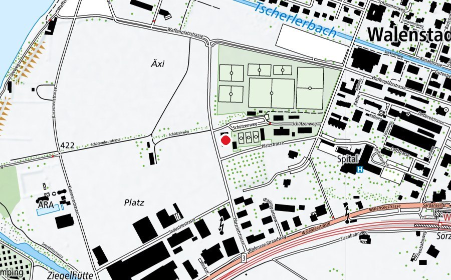 Map showing the location of Riva Fit (Fitness centre)