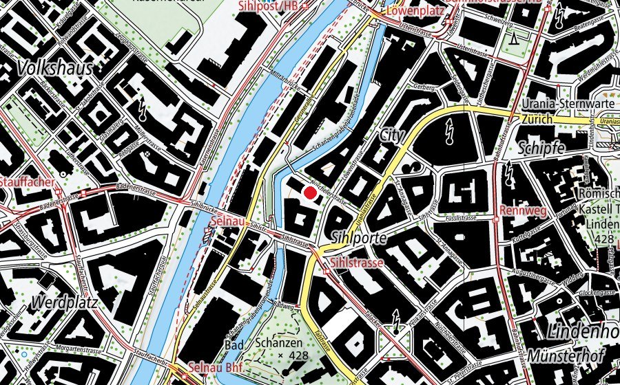 Karte mit dem Standort von Rücken Center med. (Fitnesscenter)
