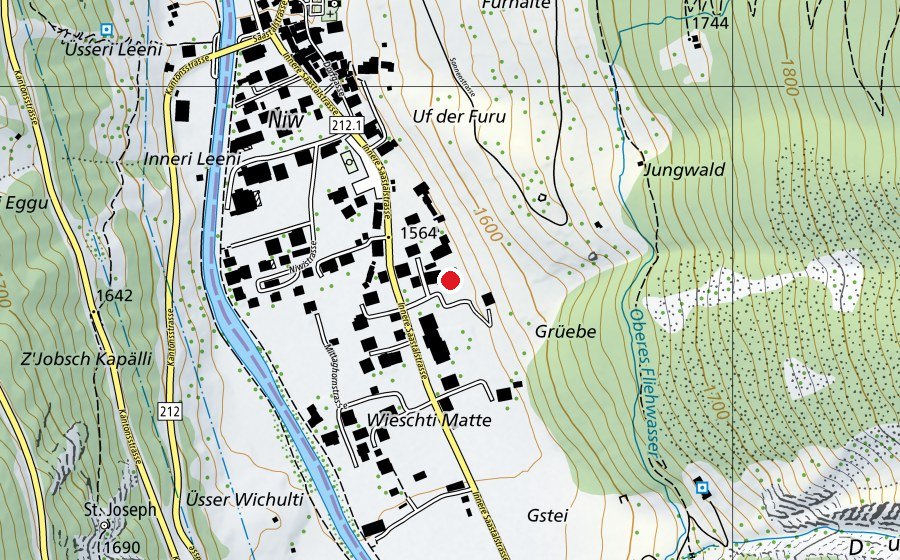 Map showing the location of SaasWellFit.ch (Fitness centre)