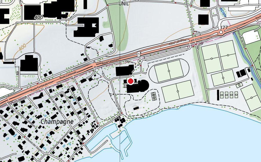 Carte indiquant l’emplacement de Salle Smart Pavillion (Salle de fitness)