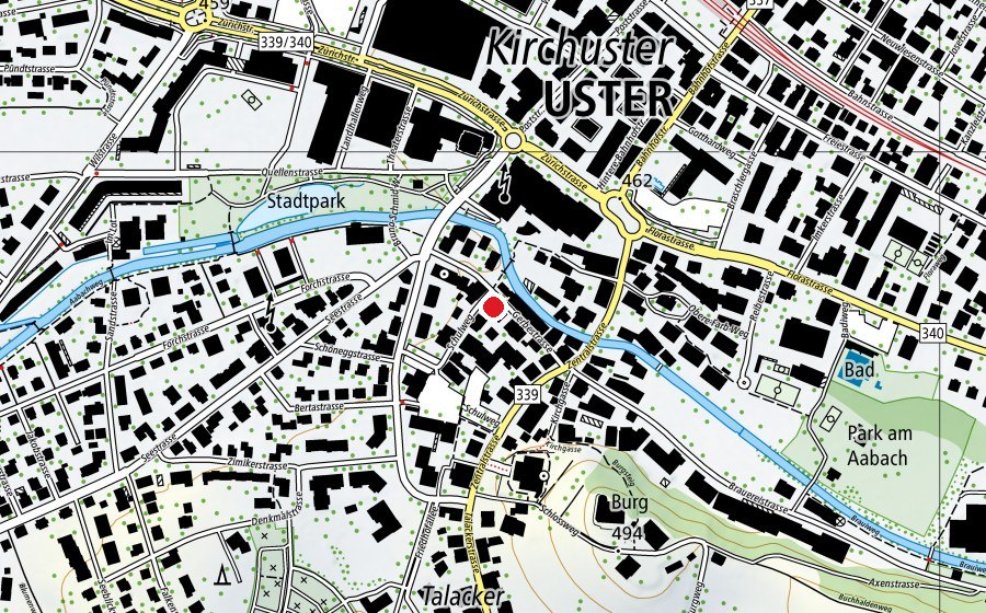 Map showing the location of Salon du Yoga (Fitness centre)