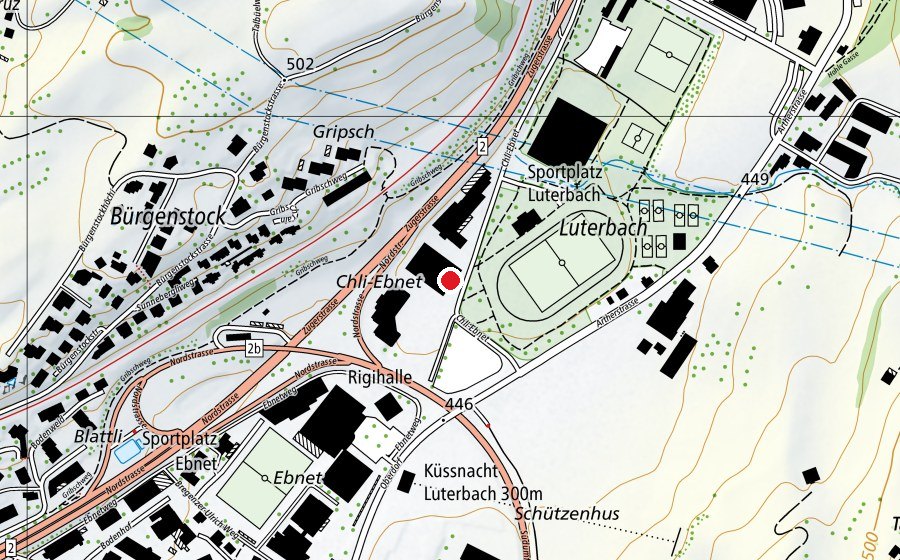 Mappa con la posizione di Saluto (Centro fitness)