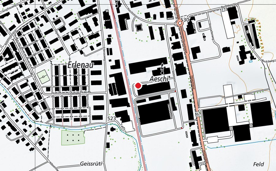 Karte mit dem Standort von self-fitness.ch (Münsingen) (Fitnesscenter)
