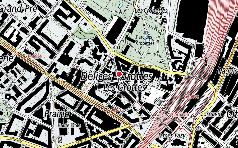 Carte indiquant l’emplacement de Shanti Club (Salle de fitness)