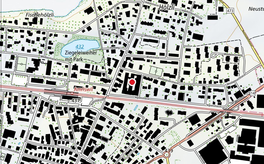 Mappa con la posizione di SKEMA (Centro fitness)
