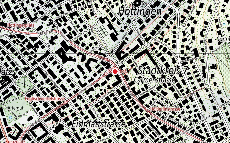 Mappa con la posizione di (sphery) (Centro fitness)