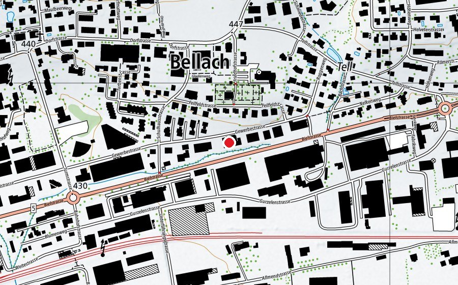 Mappa con la posizione di Stämpfligym (Centro fitness)