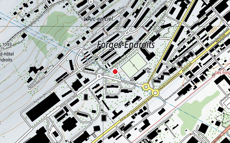 Carte indiquant l’emplacement de Street workout (Salle de fitness)